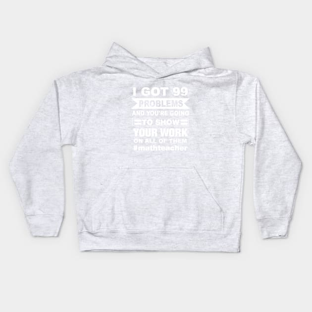 Maths lovers, Math Teacher simple design Kids Hoodie by Ribsa